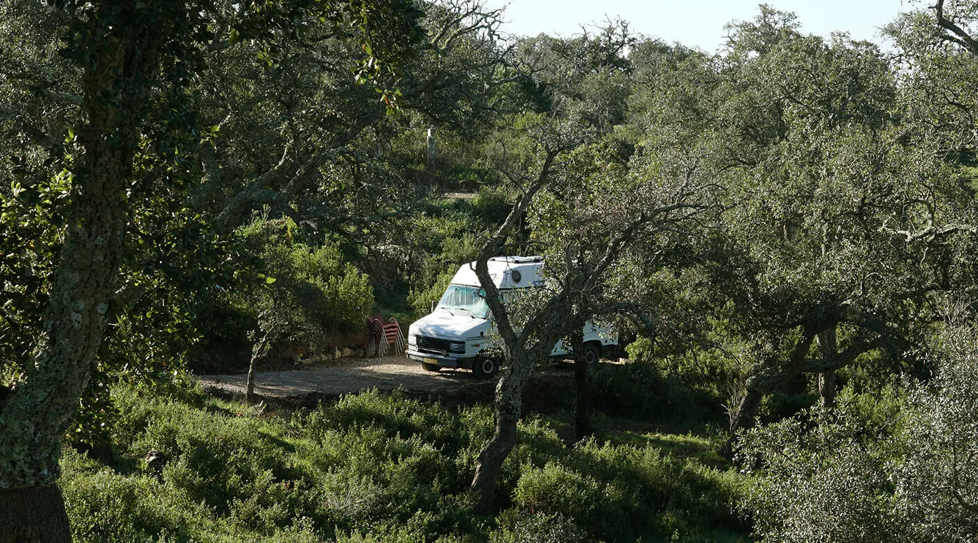 A camper spot in the shade at Malama
