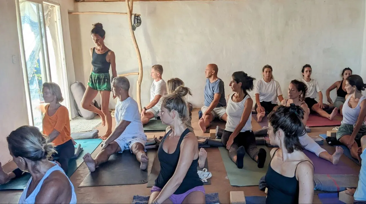 The yoga room at Malama